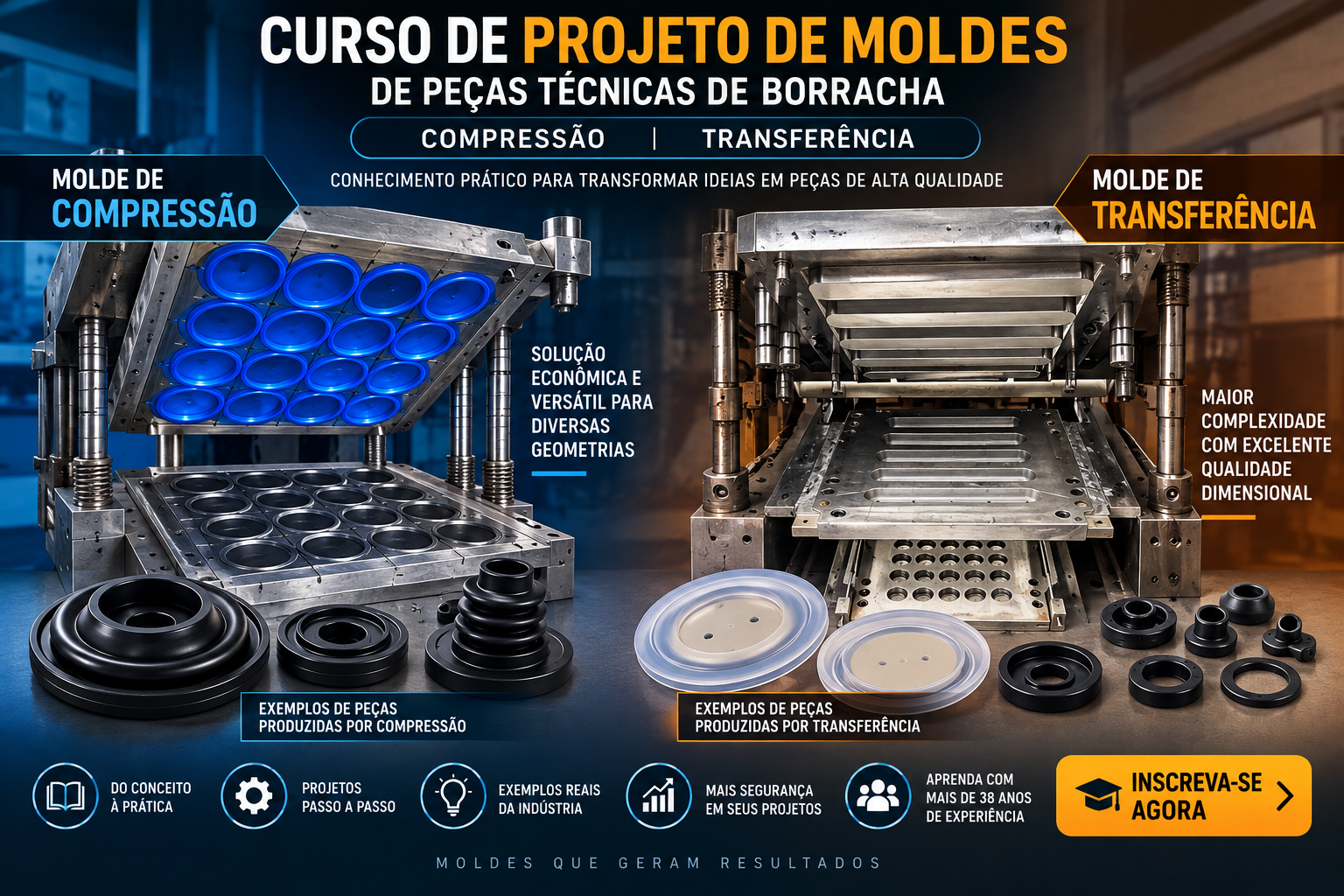 Este curso vai lhe proposcionar tudo sobre como fazer um projeto de molde de borracha acertivo.